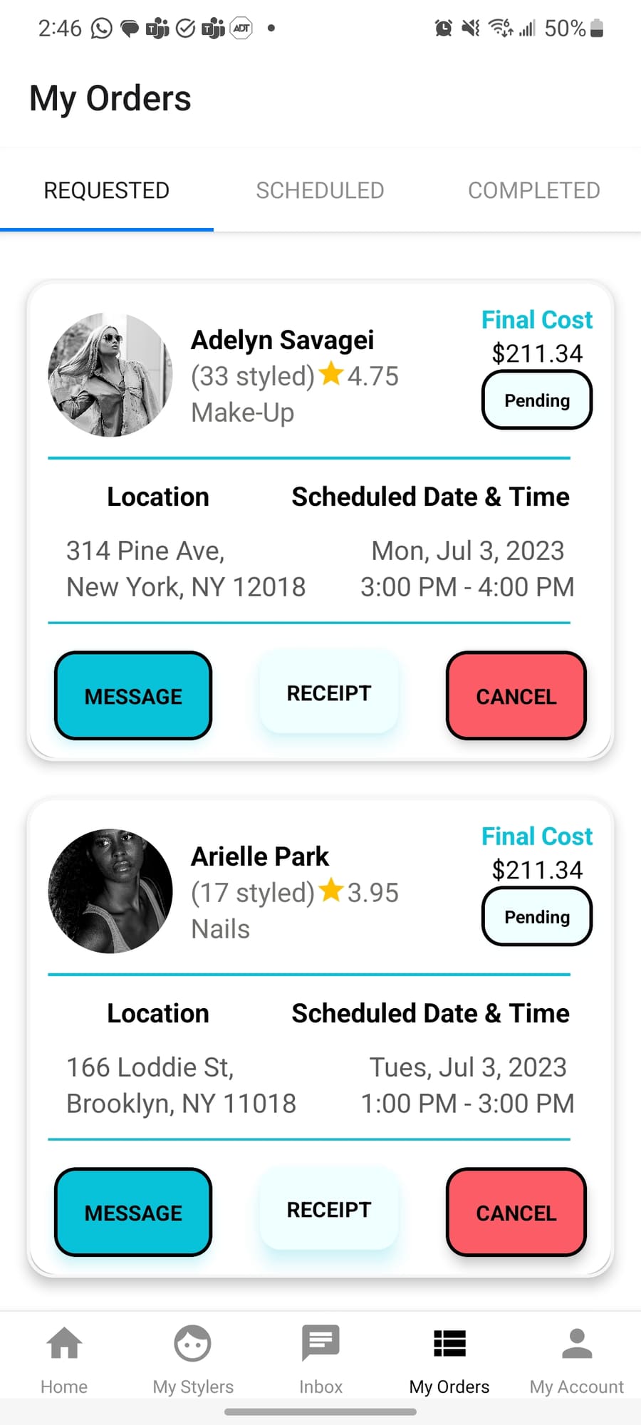 Bodywork app – book and pay securely